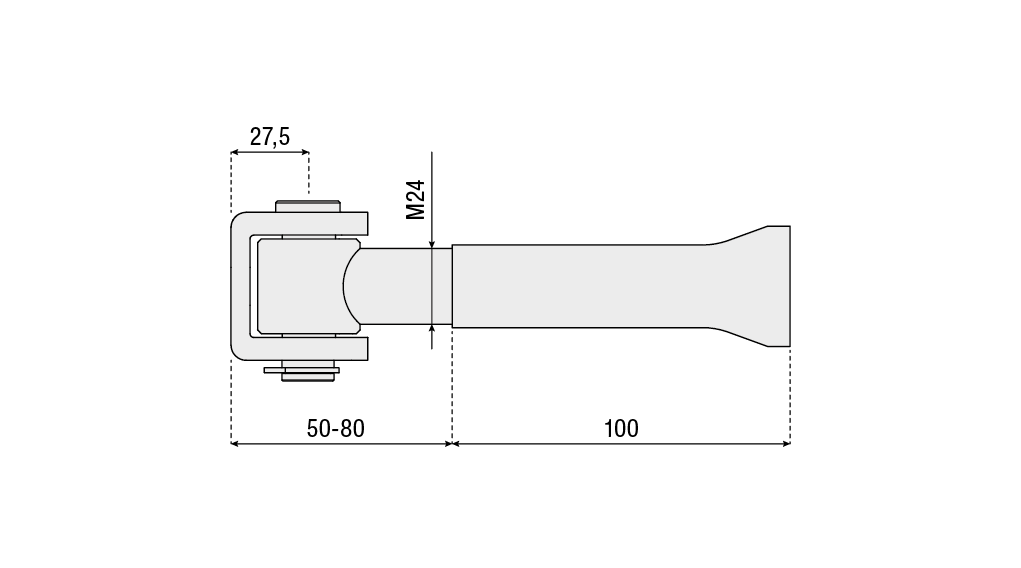 Swing Gate Adjustable Steel Weld-on Hinge With Socket To Cement M24