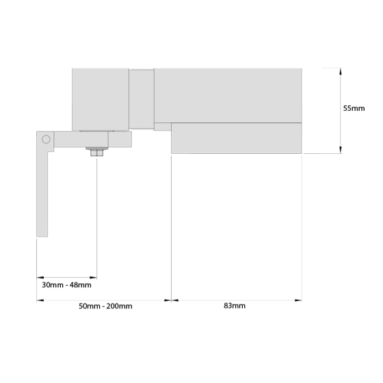 D&D TECH SURECLOSE EASY GATE CLOSER - ALUMINIUM BRKT