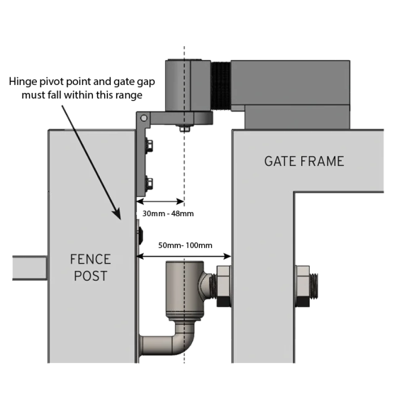 D&D TECH SURECLOSE EASY GATE CLOSER - ALUMINIUM BRKT