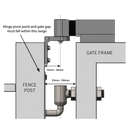 D&D TECH SURECLOSE EASY GATE CLOSER - ALUMINIUM BRKT-12