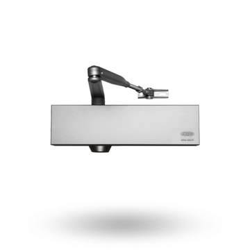 LOCKWOOD DOOR CLOSER SIZE 2-6 STD ARM BACKCHECK - CLIP ON COVER SILVER