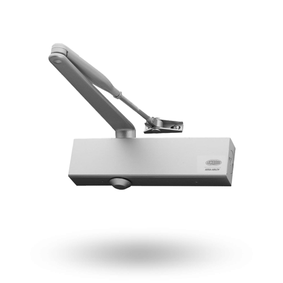 DOOR CLOSER SIZE 2-4 STD ARM BACKCHECK - CLIP ON COVER SILVER