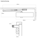 DOOR CLOSER SIZE 2-4 STD ARM BACKCHECK - CLIP ON COVER SILVER-8