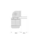 D&D TECH SURECLOSE READYFIT HINGE ONLY WELD-ON RF SM S-7