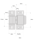 D&D TECH SURECLOSE READYFIT HINGE ONLY WELD-ON RF SM S-6