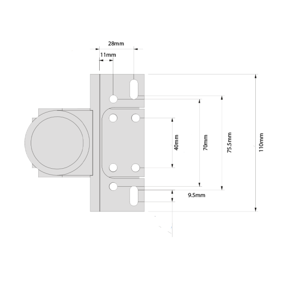 D&D TECH SURECLOSE READYFIT HINGE ONLY SCREW-ON RF SM S