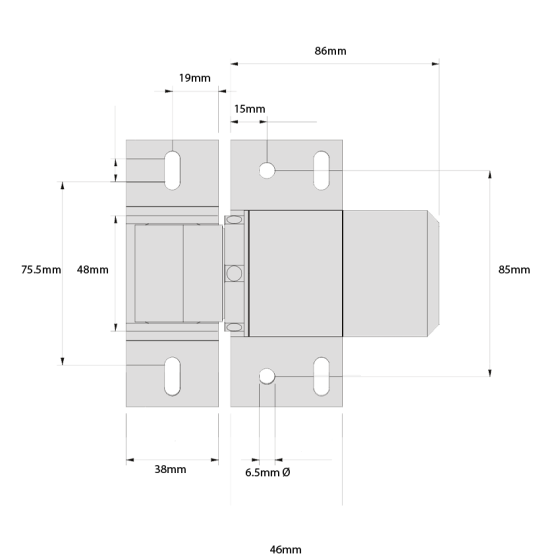 D&D TECH SURECLOSE READYFIT HYDRAULIC HINGE/CLOSER SCREW-ON RF108 S