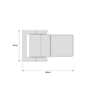 DD TECH SURECLOSE CENTRE MNT NON-SELF CLOSING HINGE WELD-ON SM-4