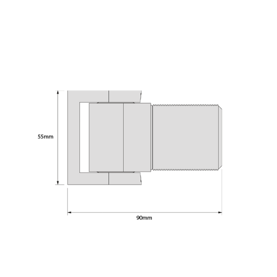 DD TECH SURECLOSE CENTRE MNT SAFETY HINGE CLOSER SCREW-ON 57SF
