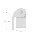DD TECH SURECLOSE FLUSH MNT NON-SELF CLOSING HINGE WELD-ON SM ST90-8
