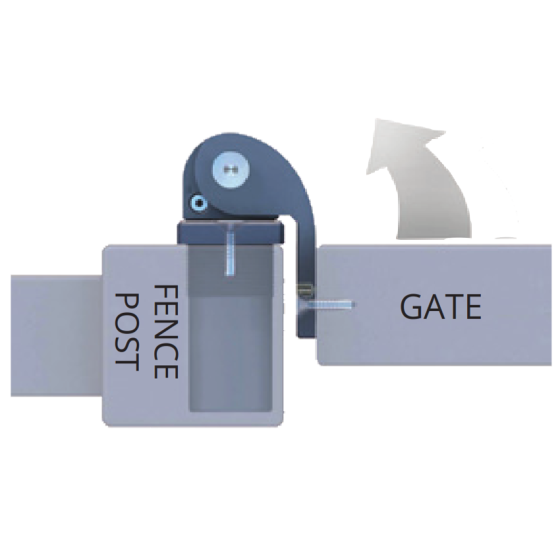 DD TECH SURECLOSE FLUSH MNT SAFETY HINGE CLOSER W/FINAL SANP ACTION WELD-ON 108SF AT90