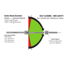 DD TECH SURECLOSE CENTRE MNT SAFETY HINGE CLOSER SCREW-ON 57SF-6