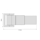 D&D TECH SURECLOSE CENTRE MNT HINGE CLOSER W/FINAL SNAP ACTION WELD-ON 108-4