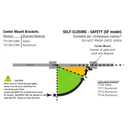 DD TECH SURECLOSE CENTRE MNT SAFETY HINGE CLOSER W/FINAL SNAP ACTION WELD-ON 108SF-5