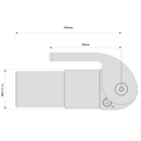 DD TECH SURECLOSE FLUSH MNT SAFETY HINGE CLOSER W/FINAL SANP ACTION SCREW-ON 108SF AT90-5
