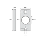 DD TECH SURECLOSE FLUSH MNT RECT POST BRKT - For SCREW ON Hinges-4