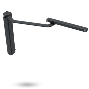 DD TECH HYDRAULIC GATE CLOSER VERTICAL W/HOLD OPEN - RH BLACK