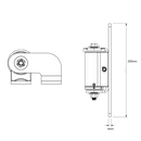 DD TECH SHUTIT BADASS SELF CLOSING FACE MNT BOLT-ON HINGE SET-4