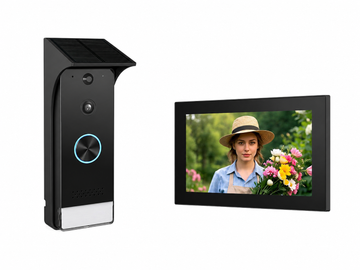 ENTREX Long Range Solar Powered Wireless Video Intercom Kit with App & Motion Detection