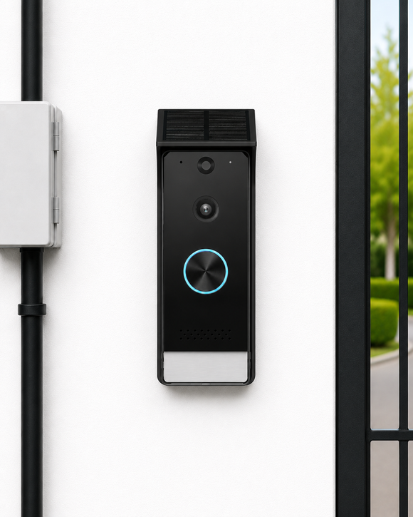 ENTREX Long Range Solar Powered Wireless Video Intercom Kit with App & Motion Detection