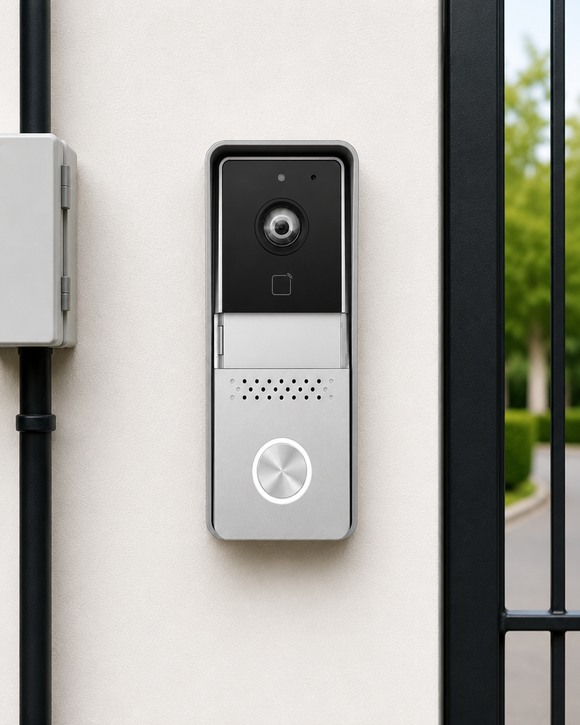 ENTREX 2-Wired Video Intercom with Call Button (Silver)