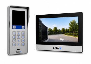 ENTREX 2-Wired Mechanical Keypad Video Intercom (Silver) with App Control