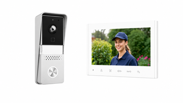 ENTREX 2-Wired Video Intercom with Call Button (Silver)