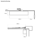 DOOR CLOSER SIZE 1-4 STD ARM BACKCHECK DELAYED ACTION SILVER-9