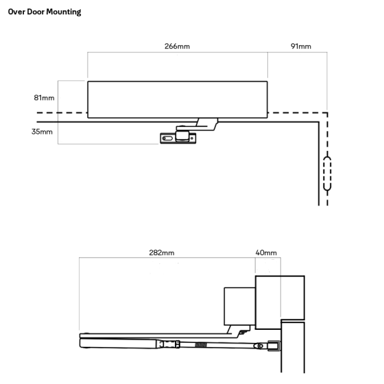 DOOR CLOSER SIZE 1-4 STD ARM BACKCHECK DELAYED ACTION SILVER
