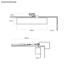DOOR CLOSER SIZE 2-6 STD ARM BACKCHECK DELAYED ACTION SILVER-9