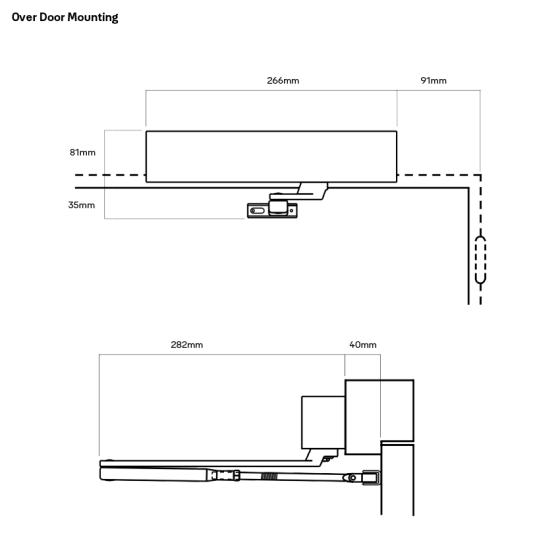 DOOR CLOSER SIZE 2-6 STD ARM BACKCHECK DELAYED ACTION SILVER