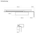 DOOR CLOSER SIZE 2-6 SLIDE RAIL BACKCHECK DELAYED ACTION SILVER-8