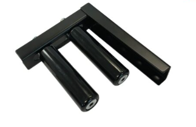 L Bracket Powder Coated Black For Guiding Rollers with NL40x150 Nylon Roller
