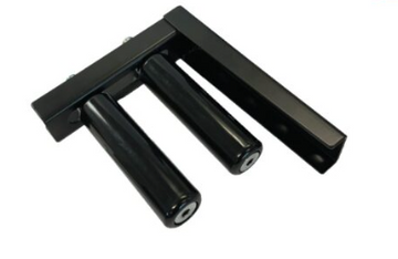L Bracket Powder Coated Black For Guiding Rollers with NL40x100 Nylon Roller