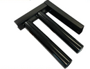 L Bracket Powder Coated Black For Guiding Rollers with NL40x250 Nylon Roller-1