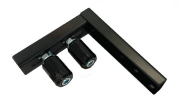 L Bracket Powder Coated Black For Guiding Rollers with NL40x60 Nylon Roller