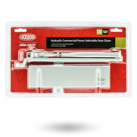 LW HYDRAULIC DOOR CLOSER SILVER