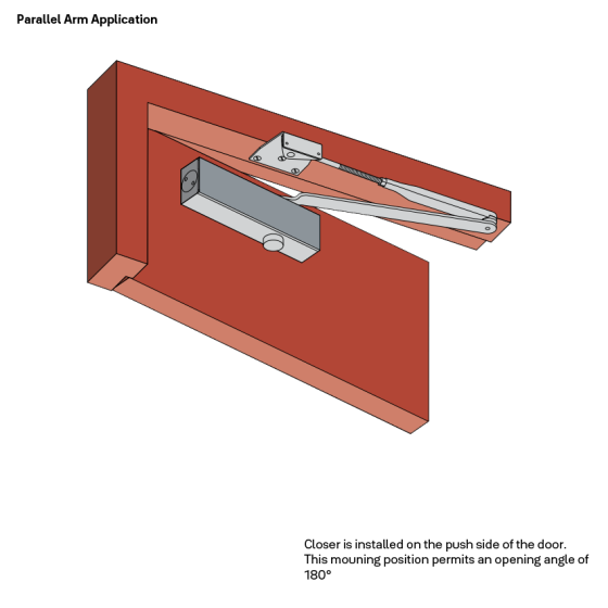LW HYDRAULIC DOOR CLOSER SILVER