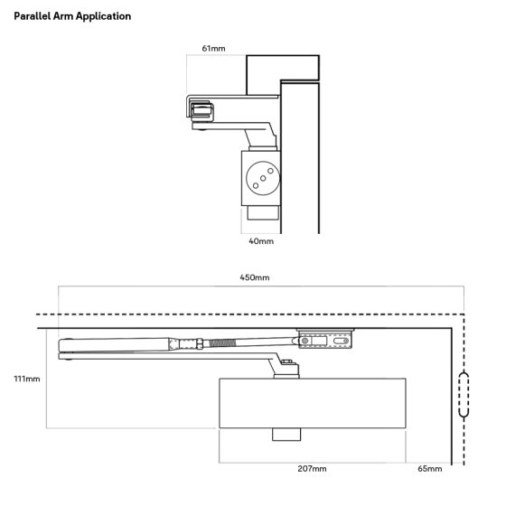 LW HYDRAULIC DOOR CLOSER SILVER