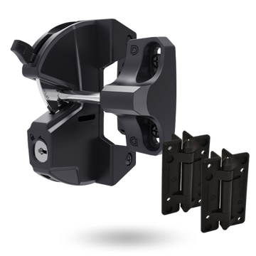 DD TECH LOKKLATCH SERIES 3 LATCH WITH KWIKFIT HINGES BLACK