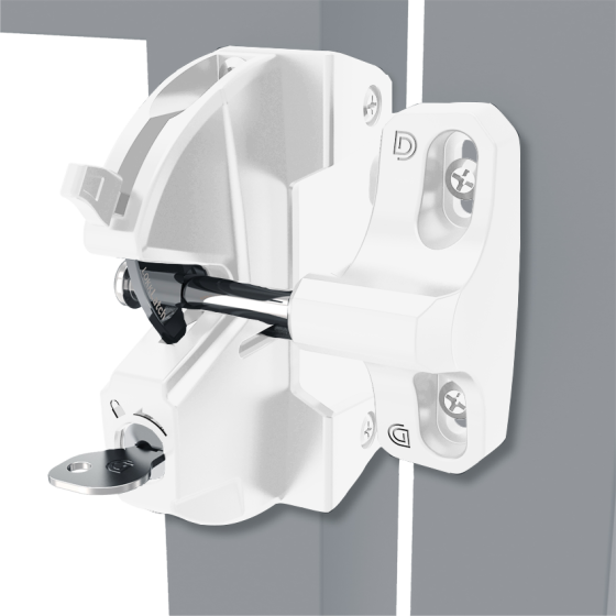 DD TECH LOKKLATCH SERIES 3 LATCH ONLY - RETAIL WHITE