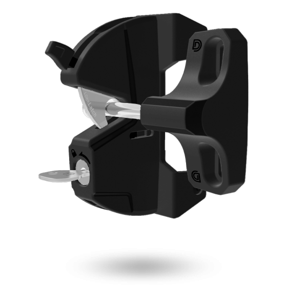 DD TECH LOKKLATCH SERIES 3 LATCH WITH KWIKFIT HINGES BLACK