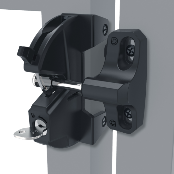 DD TECH LOKKLATCH SERIES 3 LATCH WITH KWIKFIT HINGES BLACK