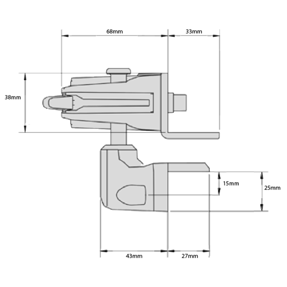 D&D TECH LOKKLATCH DELUXE 3 - SHORT BOLT WITH TRUECLOSE HINGES