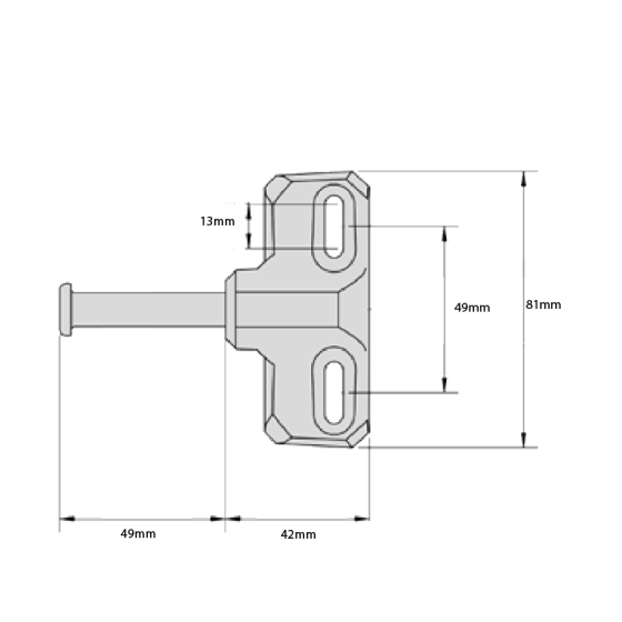 D&D TECH LOKKLATCH DELUXE 3 - SHORT BOLT WITH TRUECLOSE HINGES