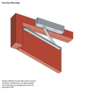DOOR CLOSER SIZE 2-6 SLIDE RAIL BACKCHECK DELAYED ACTION SILVER-10