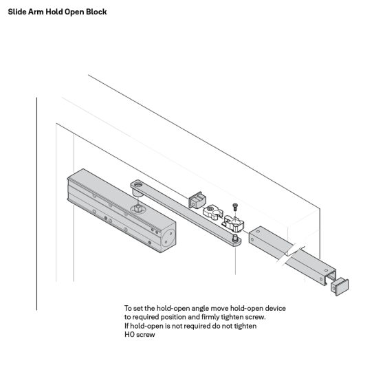 DOOR CLOSER SIZE 2-6 SLIDE RAIL BACKCHECK DELAYED ACTION SILVER