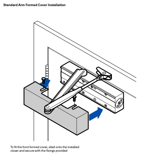 DOOR CLOSER SIZE 1-4 STD ARM BACKCHECK DELAYED ACTION SILVER