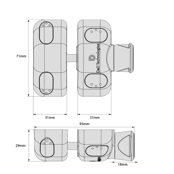 D&D TECH MAGNALATCH SIDE PULL SERIES 2 LOCKABLE