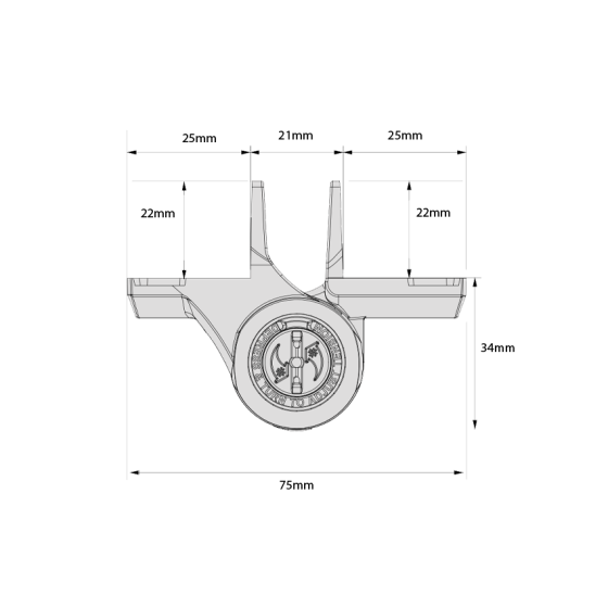D&D TECH TRUCLOSE TCA1 REG HINGE - BLK TRIM